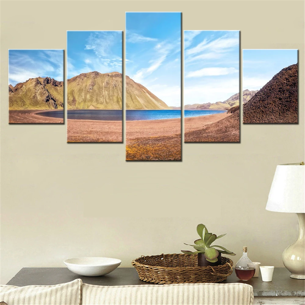 5 Pieces Canvas Wall Arts Mountain Poster Painting Nature Lake Myvatn Iceland Wallpaper Home Decor Picture Artwork Living Room
5 Pieces Canvas Wall Arts Mountain Poster Painting Nature Lake Myvatn Iceland Wallpaper Home Decor Picture Artwork Living Room
