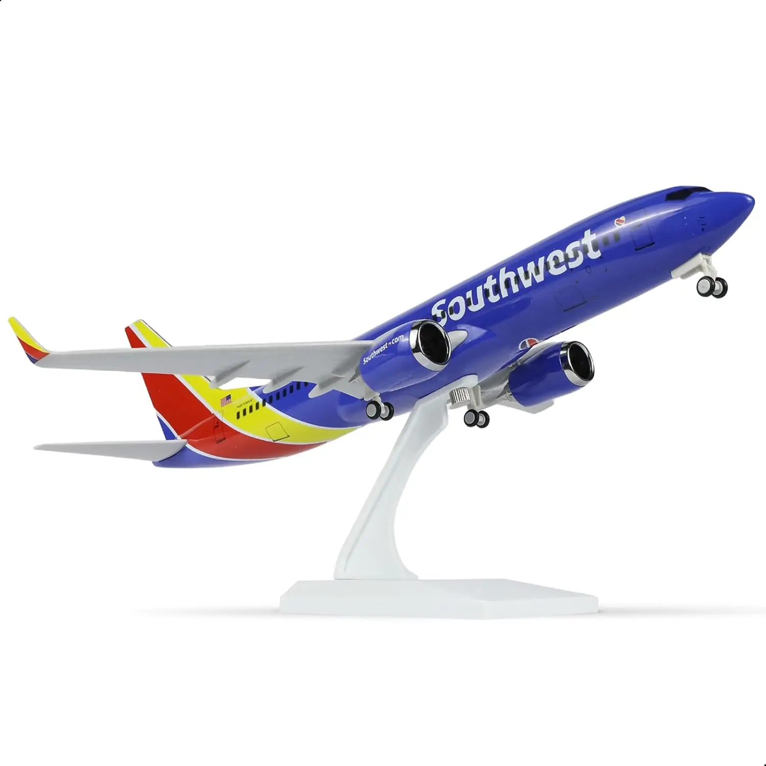 Масштабная модель самолета American Southwest B737 (1:240) из литой смолы с подставкой и колесами для авиационных подарков или декора
Масштабная модель самолета American Southwest B737 (1:240) из литой смолы с подставкой и колесами для авиационных подарков или декора