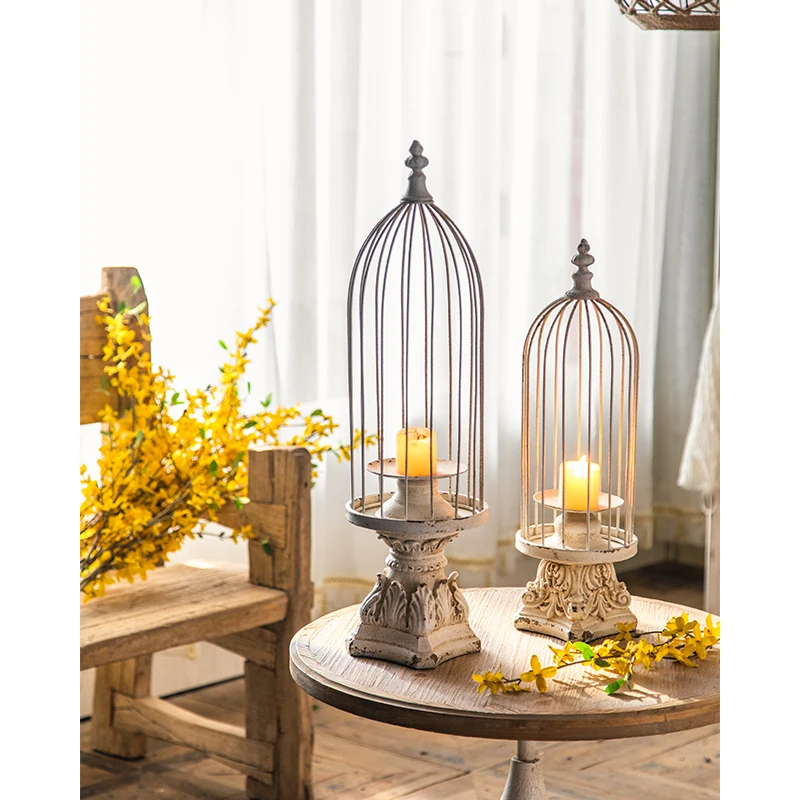 Fashion European Vintage Bird Cage Candle Holder White Candlestick Lantern Wedding Party Light With Carve Base
Fashion European Vintage Bird Cage Candle Holder White Candlestick Lantern Wedding Party Light With Carve Base
