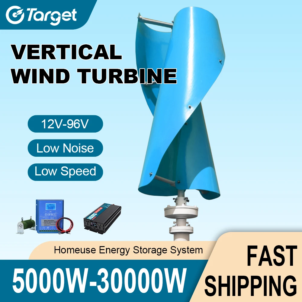 Low Noise 10KW 8KW 20KW Wind Turbine Generator 2 Blades Windmills Kits 12V 24V 48V With Hybrid Charger Controller For Home Use
Low Noise 10KW 8KW 20KW Wind Turbine Generator 2 Blades Windmills Kits 12V 24V 48V With Hybrid Charger Controller For Home Use