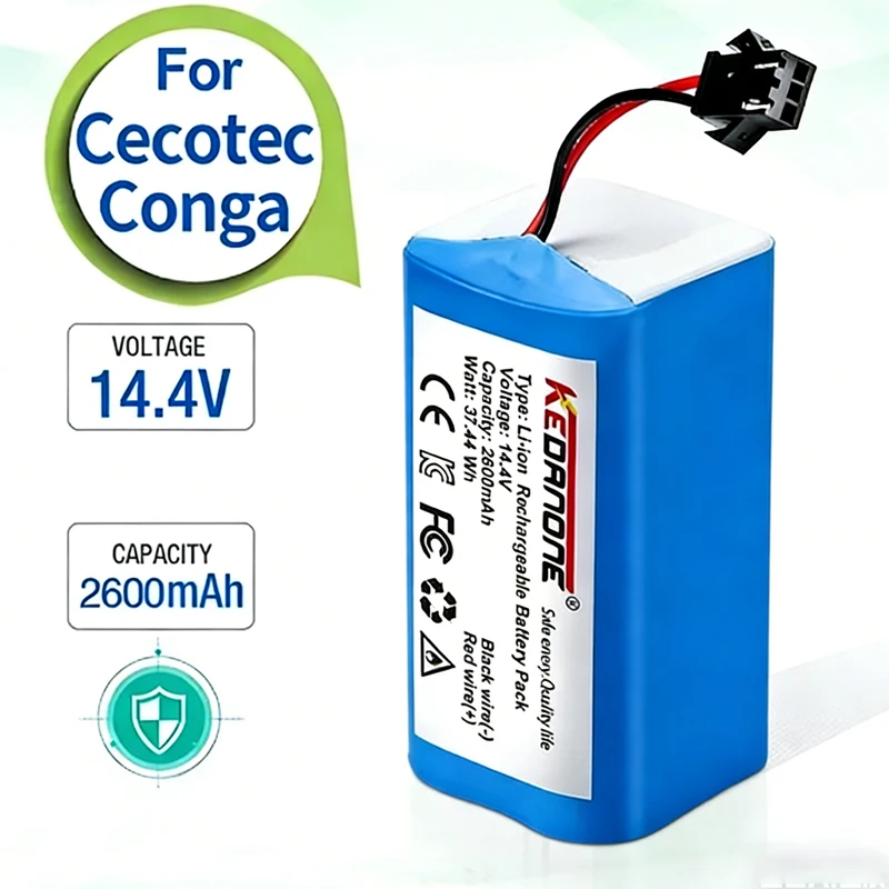 Литий-ионный аккумулятор 14.4V 2600mAh для Conga Excellence 950 990 1090 1092 1190 1790 1990 Robovac 11S 15C 30C Max NETBOT S14 S15
Литий-ионный аккумулятор 14.4V 2600mAh для Conga Excellence 950 990 1090 1092 1190 1790 1990 Robovac 11S 15C 30C Max NETBOT S14 S15