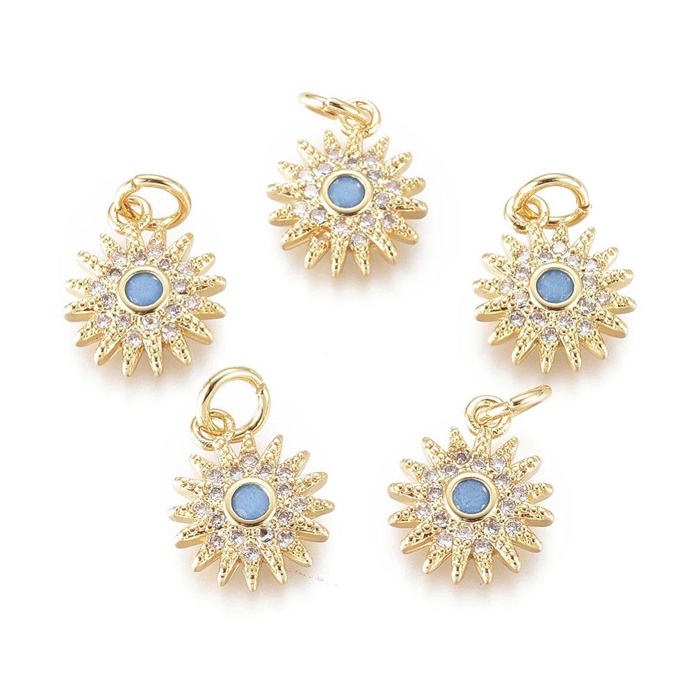 5 pcs Brass Cubic Zirconia Charms Sun Shape Clear Golden Color for Making DIY Jewelry Earring Neckalce Bracelet Charms
5 pcs Brass Cubic Zirconia Charms Sun Shape Clear Golden Color for Making DIY Jewelry Earring Neckalce Bracelet Charms