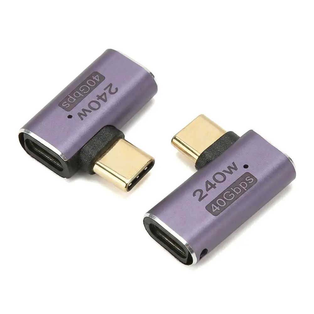 2PCS High Speed 240W Right Angle Adapter 40Gbps LED Light USB C Female to Female Adapter 8K 60HZ USB C Male Adapter Monitor
2PCS High Speed 240W Right Angle Adapter 40Gbps LED Light USB C Female to Female Adapter 8K 60HZ USB C Male Adapter Monitor