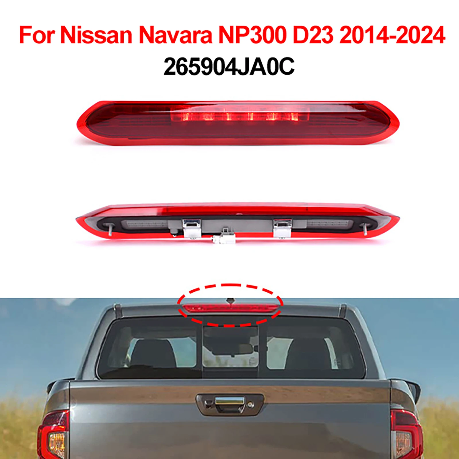 Car Red Shell LED Third Brake Light High Mounted Stop Lamp fit for Nissan Navara NP300 D23 2014-2024 265904JA0C
Car Red Shell LED Third Brake Light High Mounted Stop Lamp fit for Nissan Navara NP300 D23 2014-2024 265904JA0C