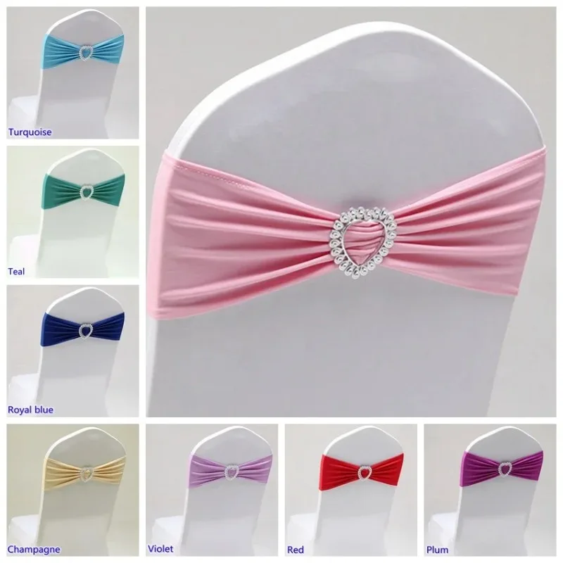 2/4pc Wedding Decoration Spandex Chair Sash Bow Tie Bands Knot With Love Heart Buckle Stretch For Hotel Birthday Party Banquet
2/4pc Wedding Decoration Spandex Chair Sash Bow Tie Bands Knot With Love Heart Buckle Stretch For Hotel Birthday Party Banquet