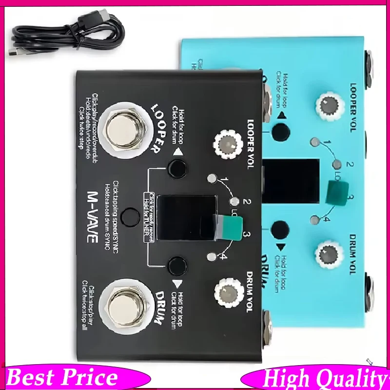 M-vave Lost Tempo V2 Drum Machine Looper Pedal with 30 Built-in Drums 11 Min Recording Time High Precision Guitar Tuner
M-vave Lost Tempo V2 Drum Machine Looper Pedal with 30 Built-in Drums 11 Min Recording Time High Precision Guitar Tuner