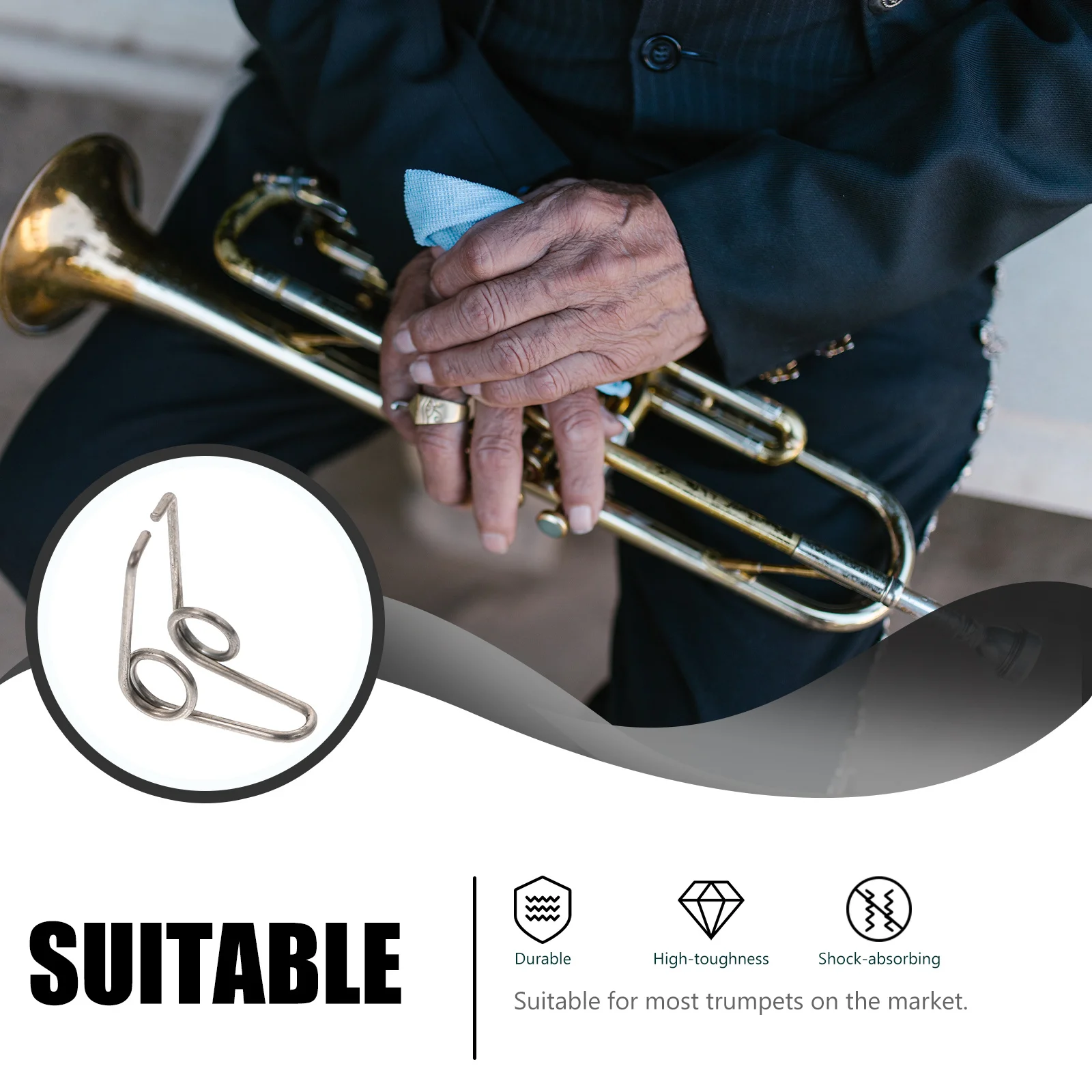 10pcs Watergate Key Springs For Trumpet French Horn Tuba Durable Iron Drain Clique Accessories Small Portable Instrument Parts
10pcs Watergate Key Springs For Trumpet French Horn Tuba Durable Iron Drain Clique Accessories Small Portable Instrument Parts