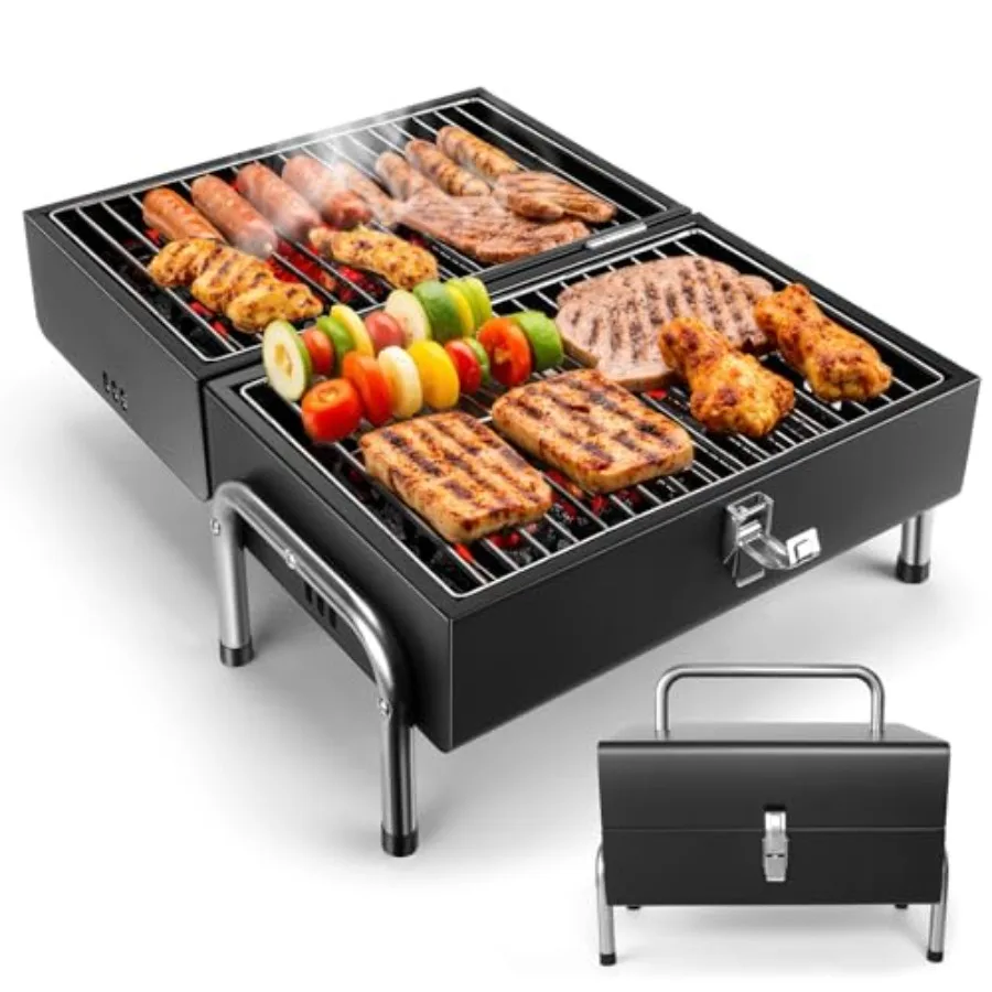 Portable Charcoal Grill Table Top Small BBQ Grill For Outdoor Camping Beach Easy Assembly Heavy Duty and Multi-Use Small Grill
Portable Charcoal Grill Table Top Small BBQ Grill For Outdoor Camping Beach Easy Assembly Heavy Duty and Multi-Use Small Grill