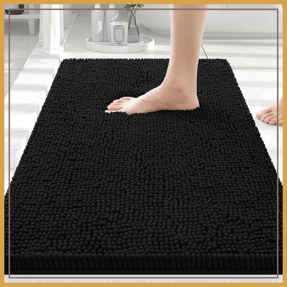 Luxury Chenille Bathroom Rugs 30x20, Extra Soft Shaggy Bath Mat, Machine Washable, Non-Slip Plush Carpet Runner for Tub, Shower, Floor, Home Decor
Luxury Chenille Bathroom Rugs 30x20, Extra Soft Shaggy Bath Mat, Machine Washable, Non-Slip Plush Carpet Runner for Tub, Shower, Floor, Home Decor