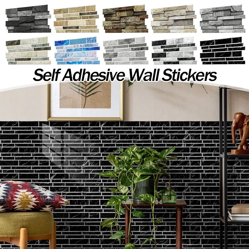 12PCS Waterproof Self-Adhesive Irregular Wall Sticker Brick Patterns Retro Style Stick Tile Kitchen Bathroom Decoration
12PCS Waterproof Self-Adhesive Irregular Wall Sticker Brick Patterns Retro Style Stick Tile Kitchen Bathroom Decoration