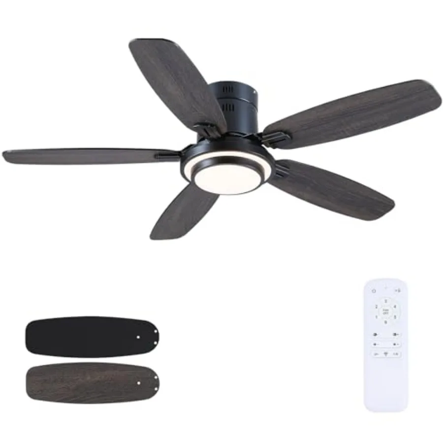 Low Profile Ceiling Fan with Light and Remote, Modern Flush Mount Black Fan with Reversible Quiet DC Motor for Indoor Home Bedr
Low Profile Ceiling Fan with Light and Remote, Modern Flush Mount Black Fan with Reversible Quiet DC Motor for Indoor Home Bedr