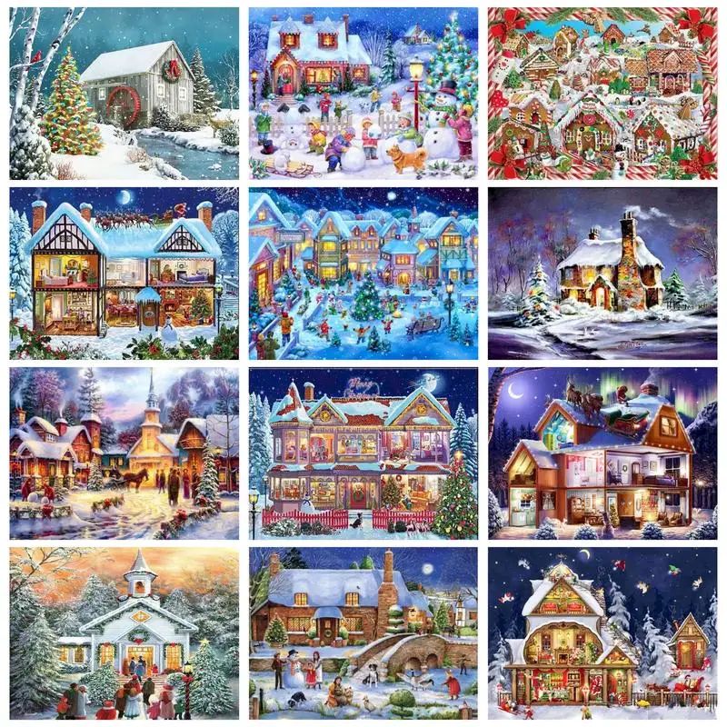 GATYZTORY Oil Painting By Numbers Coloring By Numbers Winter Christmas House Picture Drawing Home Decors For Adults On Canvas
GATYZTORY Oil Painting By Numbers Coloring By Numbers Winter Christmas House Picture Drawing Home Decors For Adults On Canvas