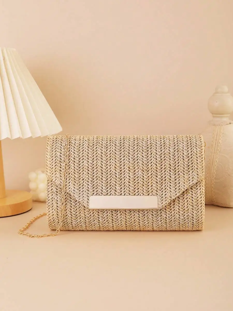 1pc Casual Holiday Almond Color Clutch Bag, An Essential Item For Festivals And Vacations. This Bridal Clutch Is Perfectly Suitable For Parties, Weddings, Balls, Galas, And Is The Perfect Choice To Create A Beach Vibe And Vacation Essentials, Matching Wel
1pc Casual Holiday Almond Color Clutch Bag, An Essential Item For Festivals And Vacations. This Bridal Clutch Is Perfectly Suitable For Parties, Weddings, Balls, Galas, And Is The Perfect Choice To Create A Beach Vibe And Vacation Essentials, Matching Wel