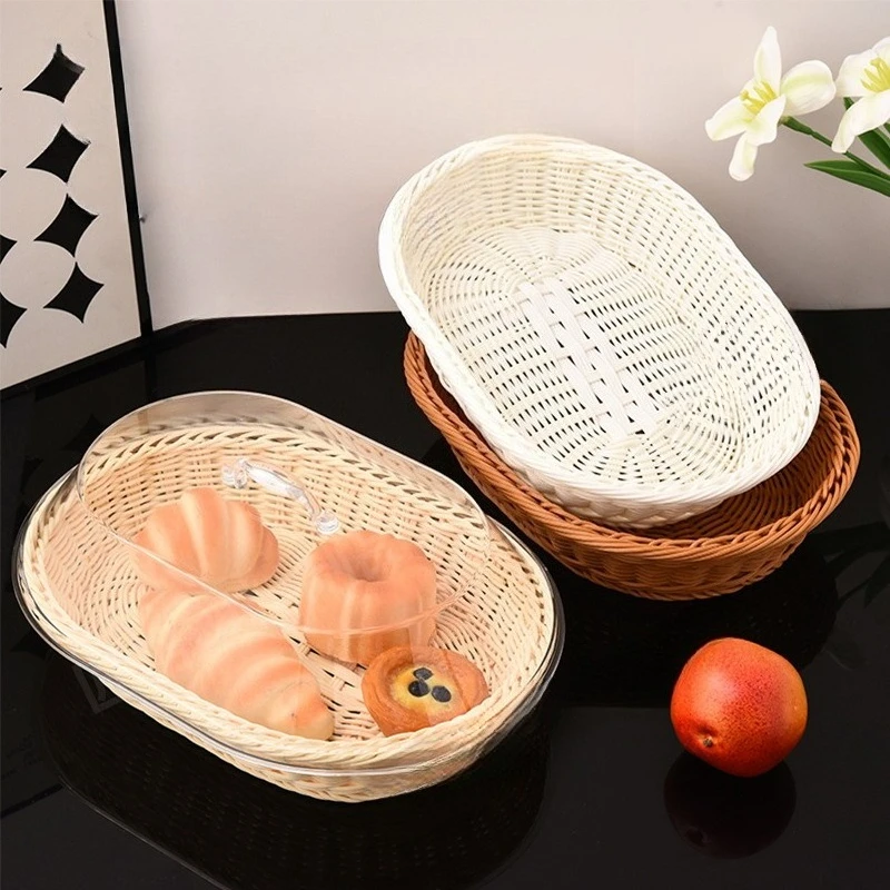Light Luxury Manual Woven Bread Basket Fall Prevention Dessert Snack Storage Boxe with Acrylic Lid Kitchen Accessories
Light Luxury Manual Woven Bread Basket Fall Prevention Dessert Snack Storage Boxe with Acrylic Lid Kitchen Accessories