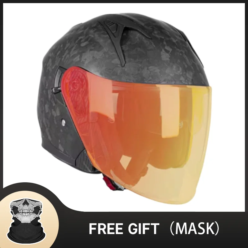 Forged Matte Carbon Fiber 3/4 Open Face Motorcycle Helmet DOT Approved with Anti-Glare Sun Visor Suitable for All-Seasons Use
Forged Matte Carbon Fiber 3/4 Open Face Motorcycle Helmet DOT Approved with Anti-Glare Sun Visor Suitable for All-Seasons Use