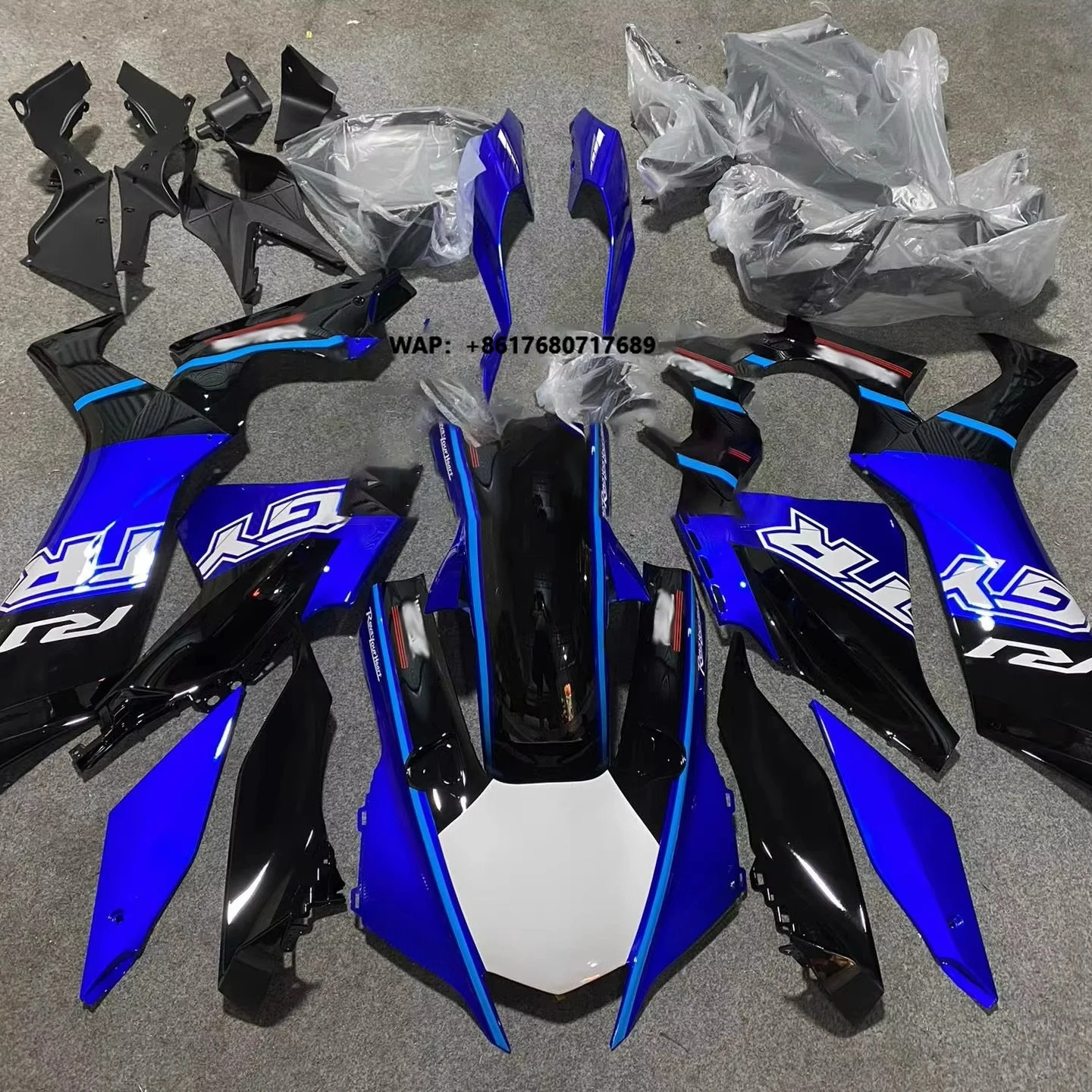 R1 Custom Blue White Full Fairing Body Kit Road Racing Motorcycle with ABS Cover
R1 Custom Blue White Full Fairing Body Kit Road Racing Motorcycle with ABS Cover
