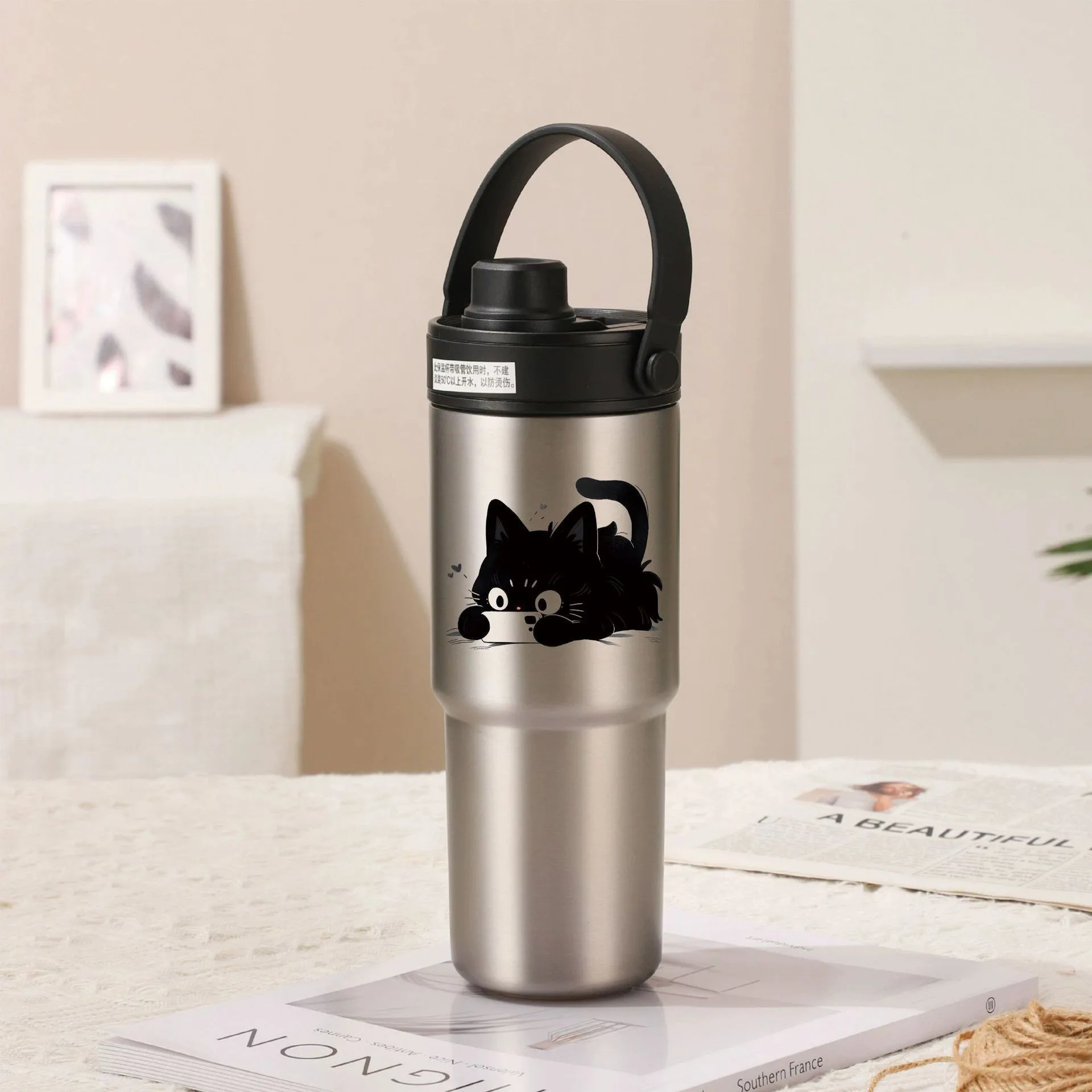 Стакан с рисунком животных из мультфильмов, кошек и собак, с крышкой, керамическая подкладка, вакуумная изоляционная бутылка для воды с двойными стенками для кофе, чая
Стакан с рисунком животных из мультфильмов, кошек и собак, с крышкой, керамическая подкладка, вакуумная изоляционная бутылка для воды с двойными стенками для кофе, чая