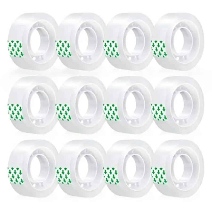 12-Roll Clear Tape Refills for Dispenser, 3/4" x 1, 023" Transparent Gift Wrapping Tape for Office Home and School, Invisible T
12-Roll Clear Tape Refills for Dispenser, 3/4" x 1, 023" Transparent Gift Wrapping Tape for Office Home and School, Invisible T