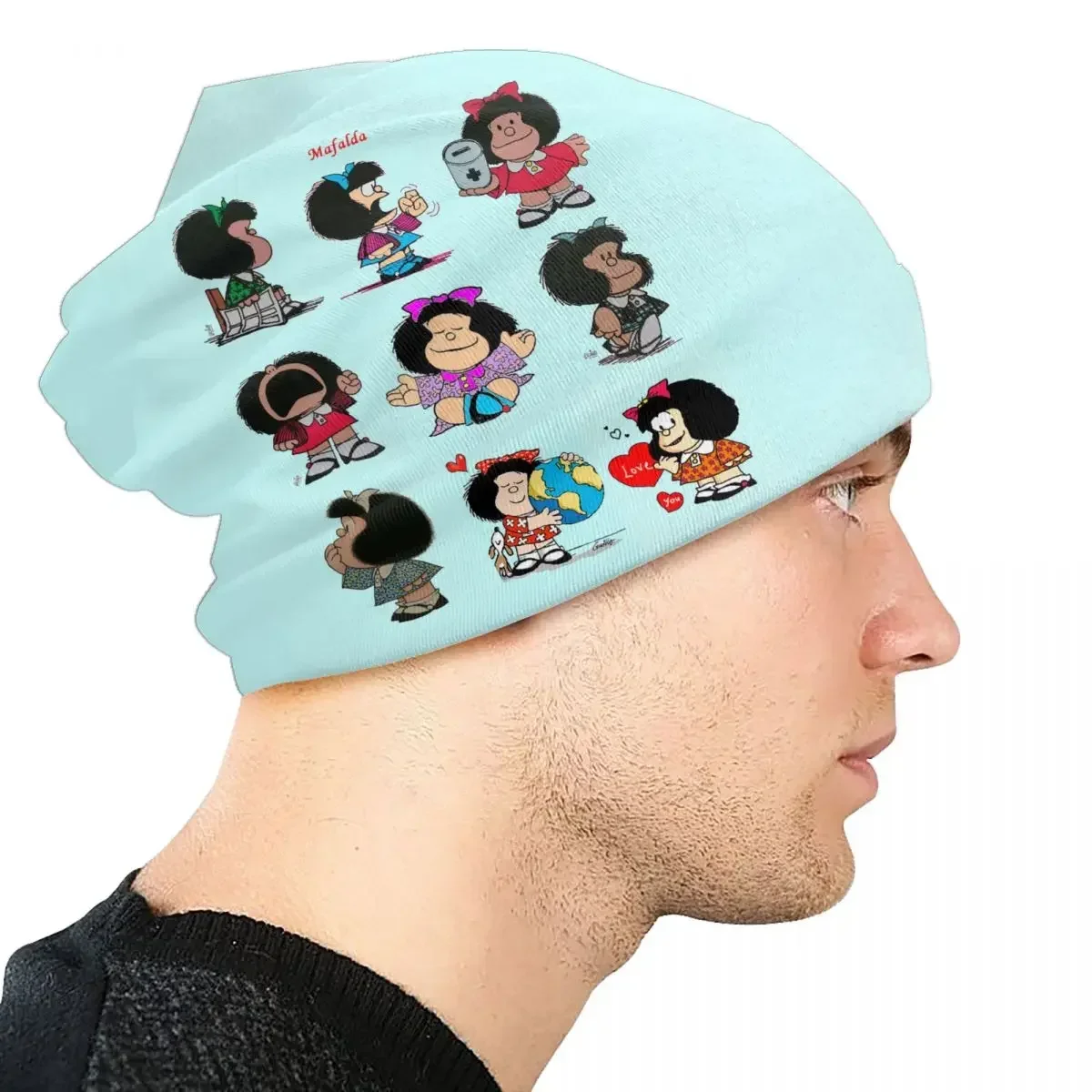 Милая шапка-бини Mafalda Meme, зимняя теплая шапка унисекс, женские вязаные шапки, модные уличные шапки с комиксами Quino, шапки с героями мультфильмов Skullies
Милая шапка-бини Mafalda Meme, зимняя теплая шапка унисекс, женские вязаные шапки, модные уличные шапки с комиксами Quino, шапки с героями мультфильмов Skullies