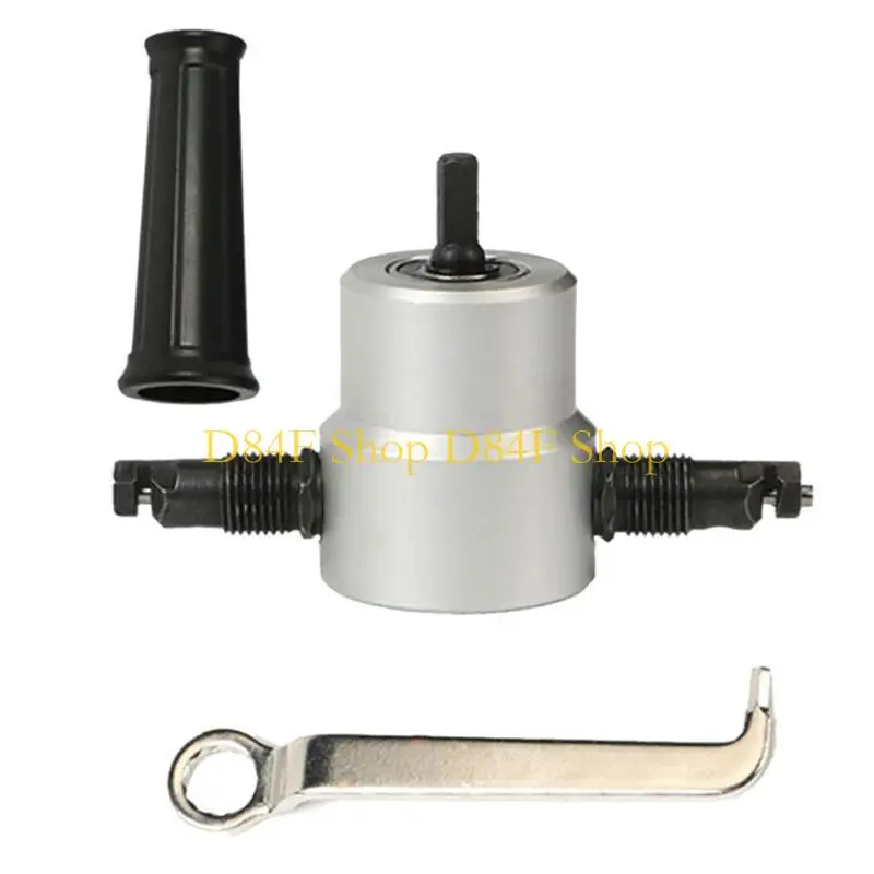 D84F 160A Double-Headed Sheet Metal Cutter Nibbler Drill Attachment Electric 
D84F 160A Double-Headed Sheet Metal Cutter Nibbler Drill Attachment Electric