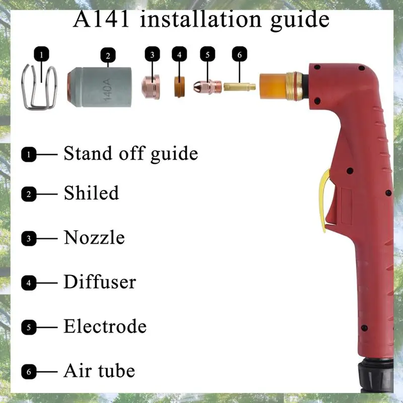 Premium-A141 Electrode Nozzle Plasma Cutter Electrode Plasma Cutting Cutter Consumables Part
Premium-A141 Electrode Nozzle Plasma Cutter Electrode Plasma Cutting Cutter Consumables Part