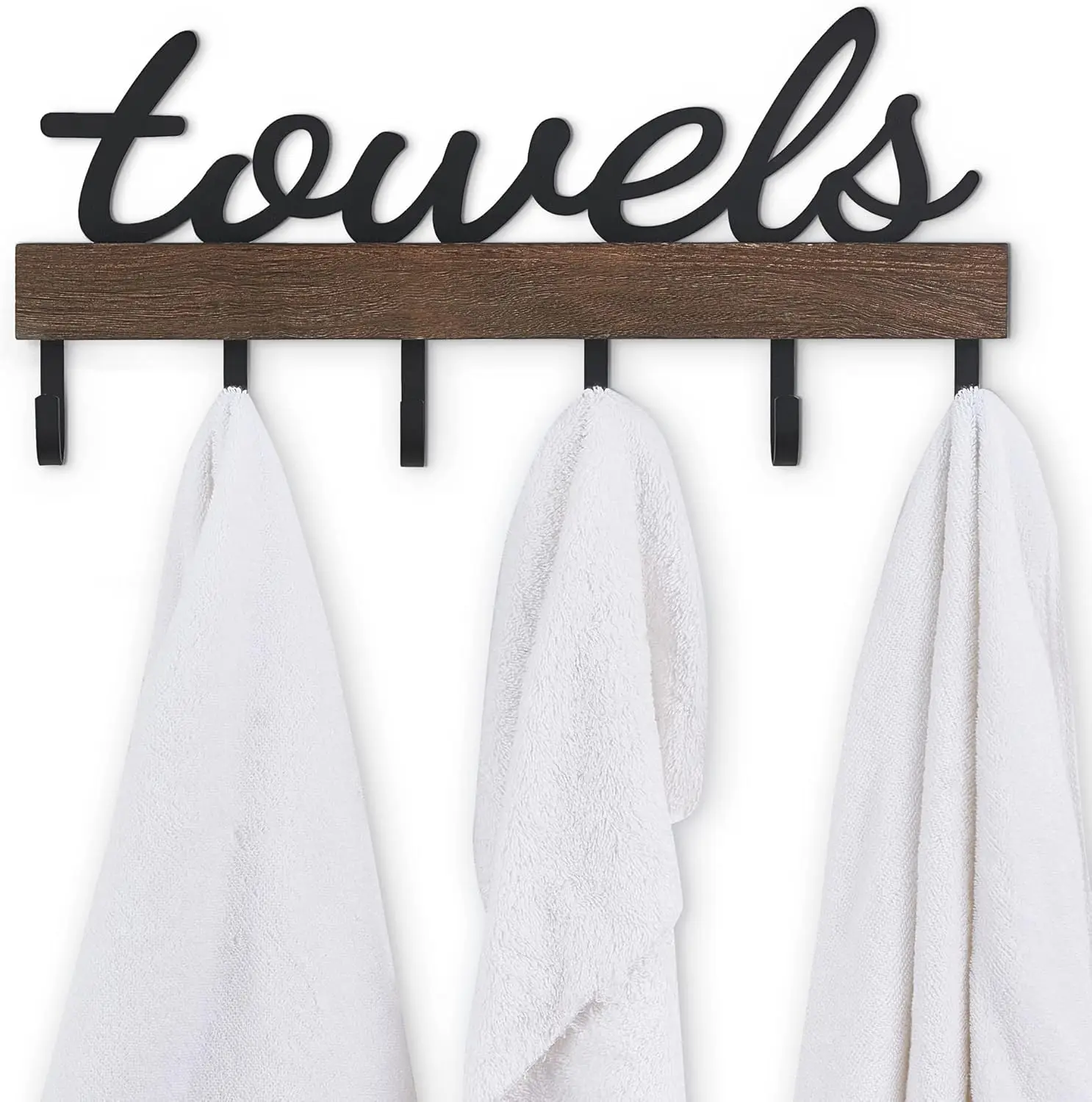 Small Towel Rack with 6 Hooks, Wall Mount Bathroom Organizer Rustic Farmhouse Home Decor Storage
Small Towel Rack with 6 Hooks, Wall Mount Bathroom Organizer Rustic Farmhouse Home Decor Storage