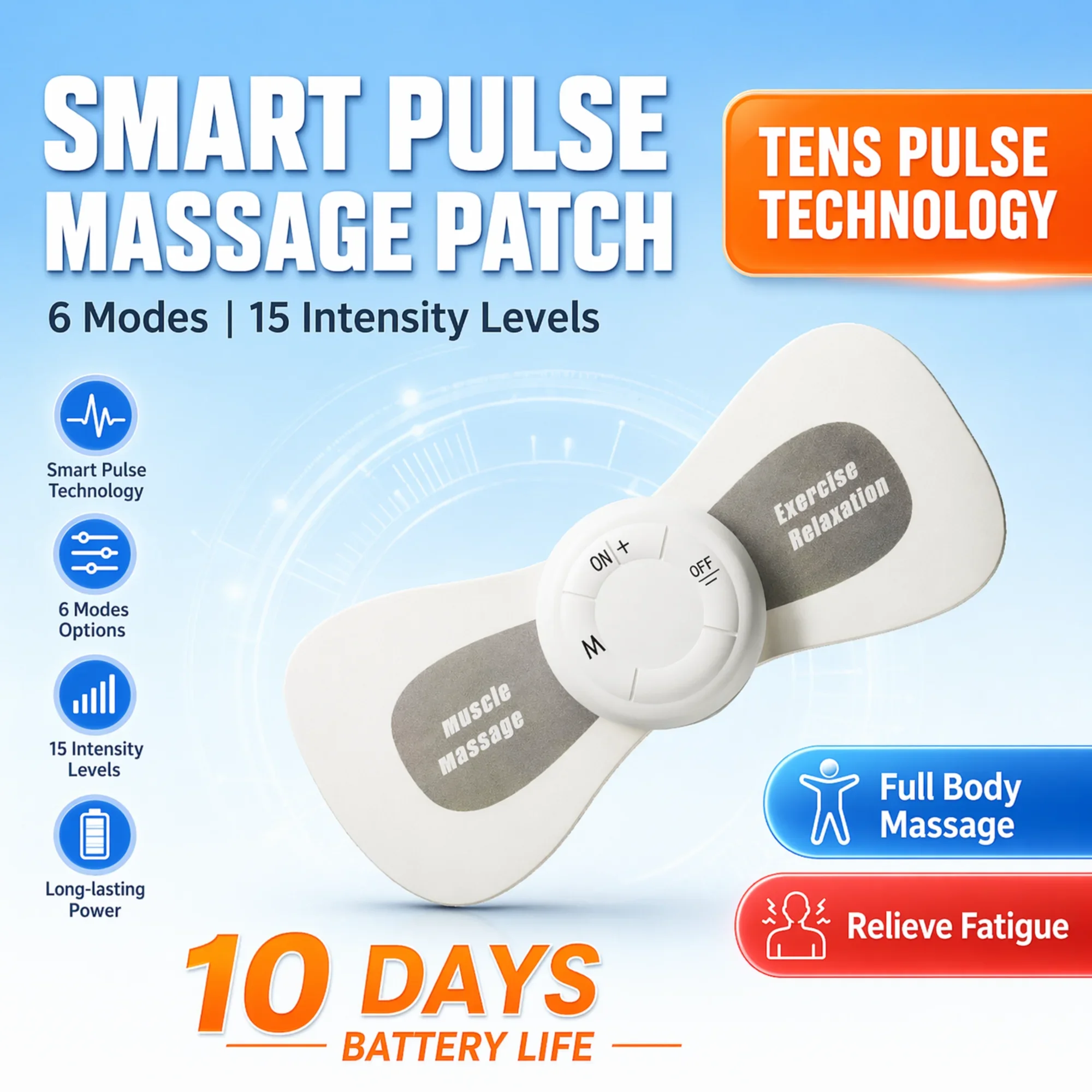 Rechargeable Mini TENS EMS Pulse Massager 6 Modes 15 Levels Portable Neck Back Shoulder Muscle Relaxer Body Pain Relief Washable
Rechargeable Mini TENS EMS Pulse Massager 6 Modes 15 Levels Portable Neck Back Shoulder Muscle Relaxer Body Pain Relief Washable