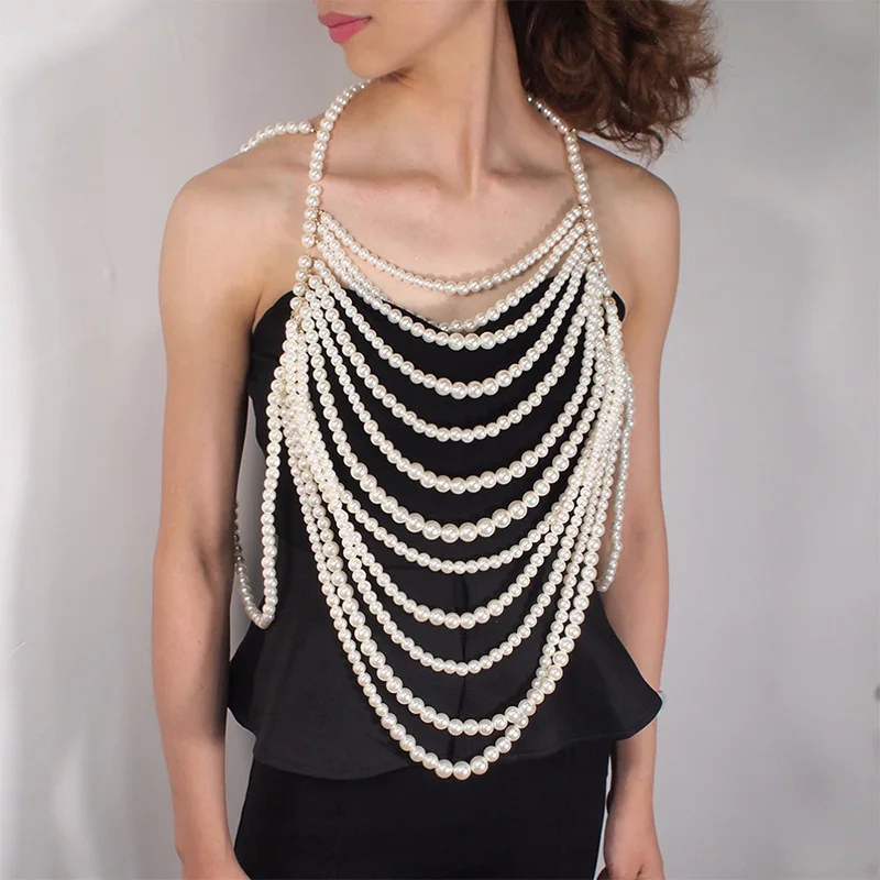 Women High quality Pearl Long Chain Dress Party Dress Accessories Girls Fashion Sweater Chain Beaded Necklace Trinkets
Women High quality Pearl Long Chain Dress Party Dress Accessories Girls Fashion Sweater Chain Beaded Necklace Trinkets