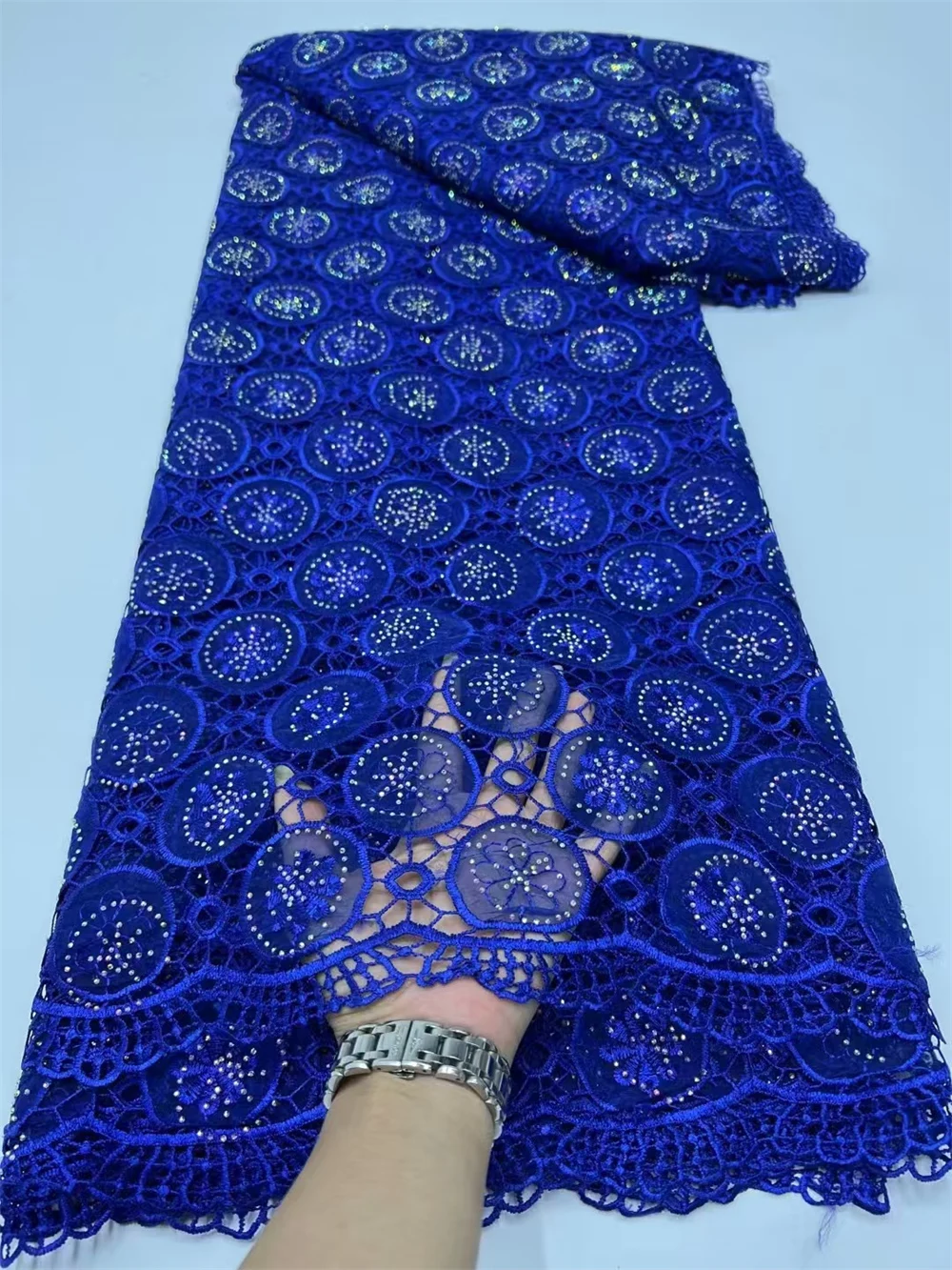 Royal Blue Chiffon Fabric 5 Yards African Organza Cord Lace Fabric with Stones Embroidery Bridal Lace Fabrics Nigerian Lace
Royal Blue Chiffon Fabric 5 Yards African Organza Cord Lace Fabric with Stones Embroidery Bridal Lace Fabrics Nigerian Lace