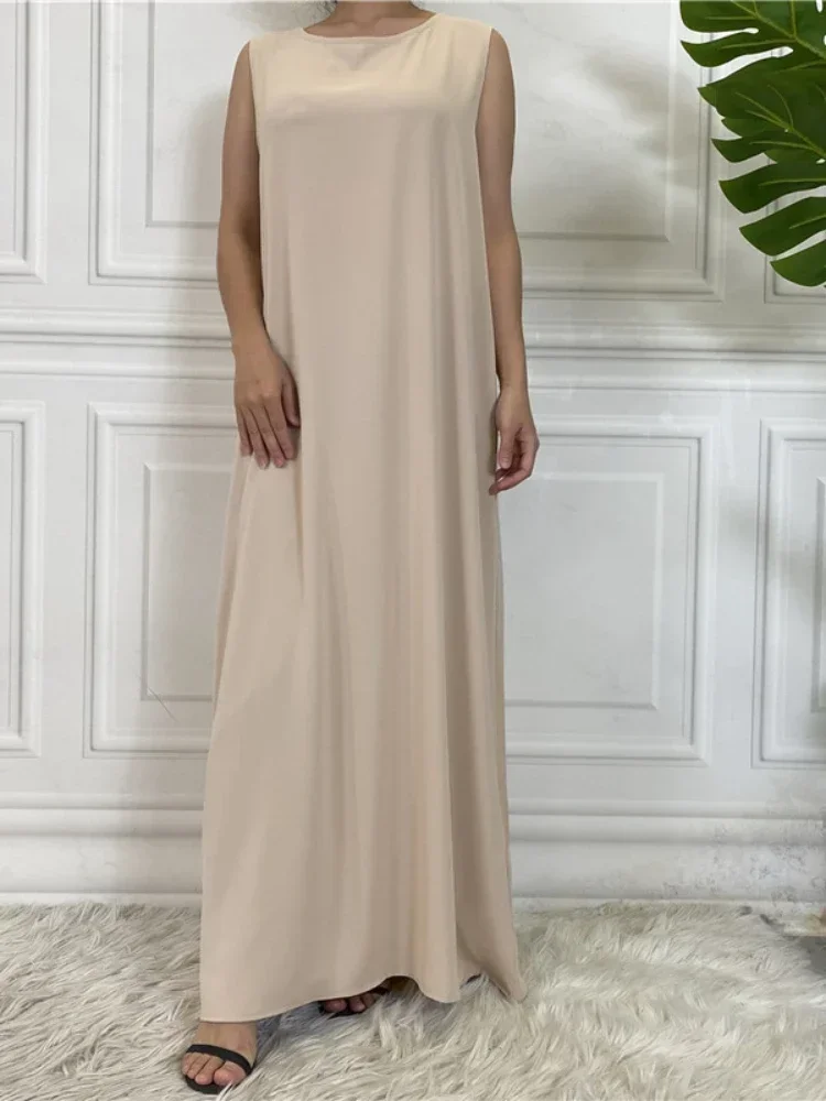 Muslim Under Abaya Inner Dress Nida Sleeveless Slip Dresses for Women Islam Clothing Abayas Dubai Turkey Modest Ramadan Outfit
Muslim Under Abaya Inner Dress Nida Sleeveless Slip Dresses for Women Islam Clothing Abayas Dubai Turkey Modest Ramadan Outfit