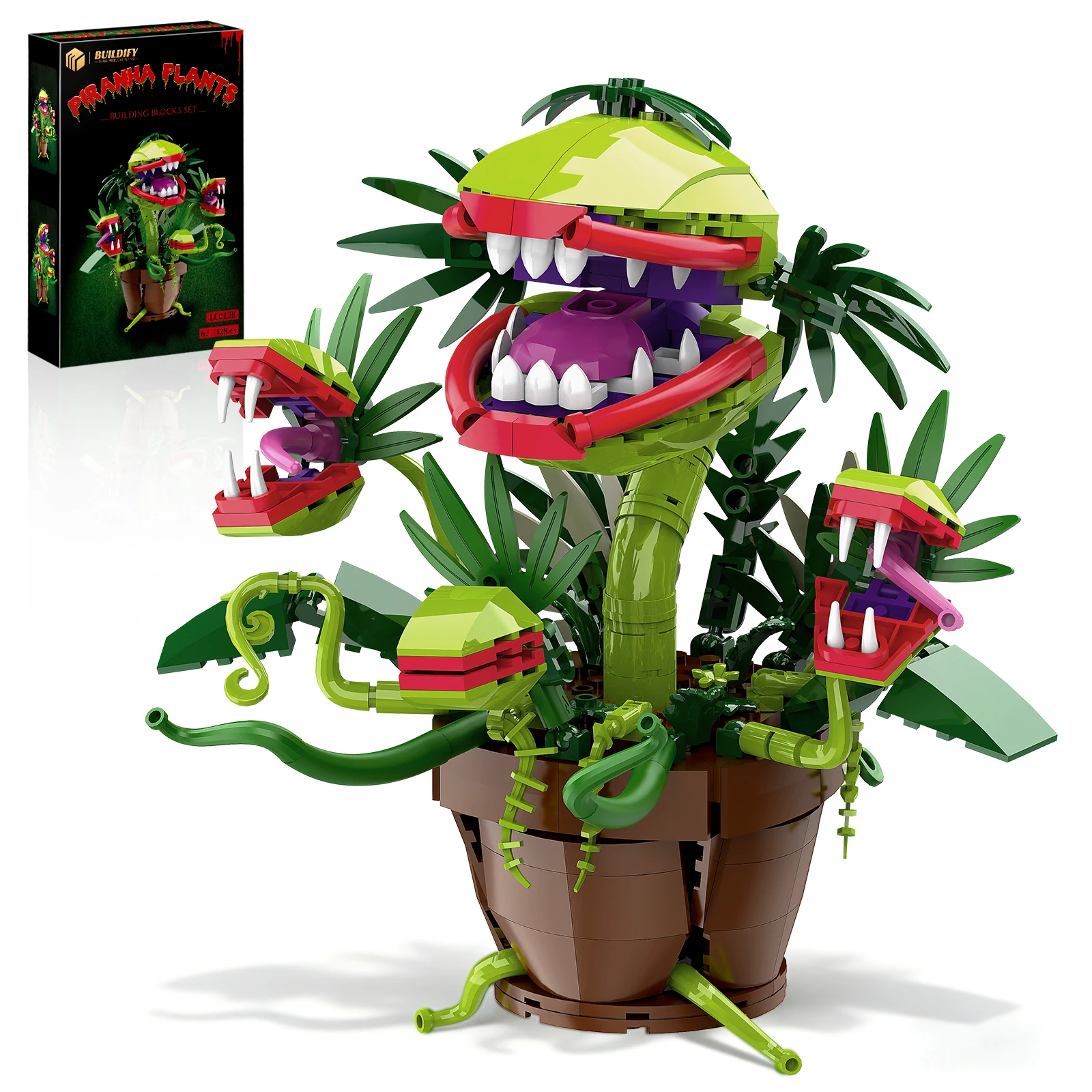 Piranha Plant Audrey II 2 Building Blocks Set, Toys Kit Horrors Flower Shop Decoration Valentine Gift for Tv Film Fans Families
Piranha Plant Audrey II 2 Building Blocks Set, Toys Kit Horrors Flower Shop Decoration Valentine Gift for Tv Film Fans Families