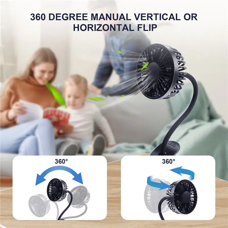 24-Hour Hotsale Portable Mini Clip Stroller Fan,3 Speeds Settings,Flexible Bendable Usb Rechargeable Battery Operated Quiet Desk
24-Hour Hotsale Portable Mini Clip Stroller Fan,3 Speeds Settings,Flexible Bendable Usb Rechargeable Battery Operated Quiet Desk