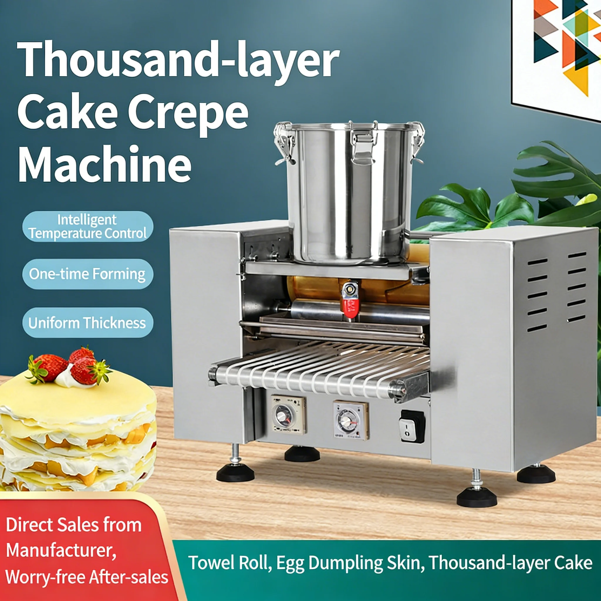Automatic Commercial Mille Crepe Maker Electric Heating Multifunctional Machine for Matcha & Durian Crepe Making
Automatic Commercial Mille Crepe Maker Electric Heating Multifunctional Machine for Matcha & Durian Crepe Making