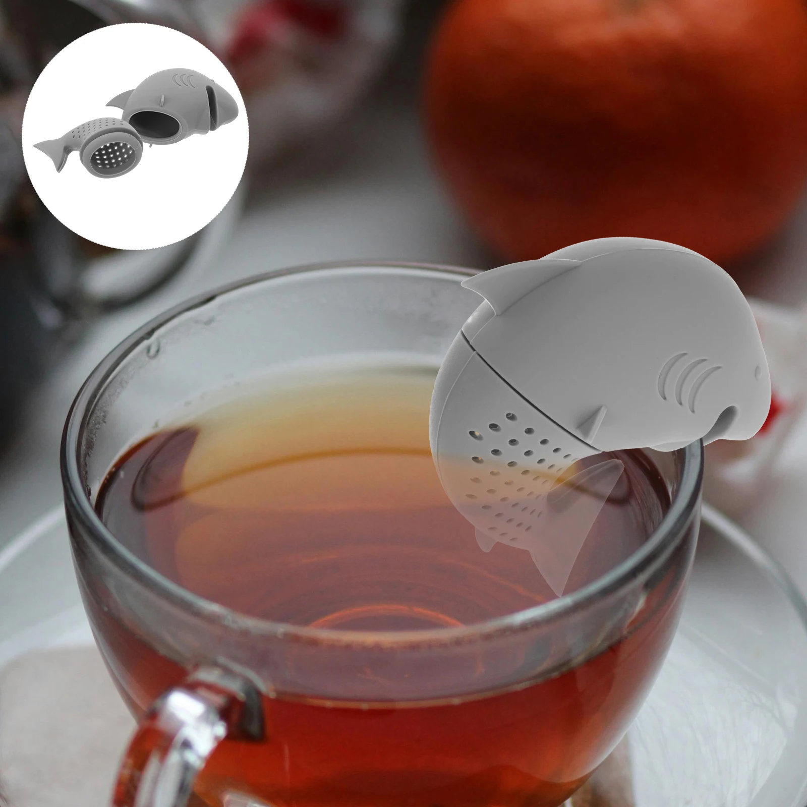 Silicone Shark Tea Infuser Cartoon Strainer Cute Loose Leaf Filter Kitchen Bar Accessories Easy Clean Not Rust Healthy Safe Home
Silicone Shark Tea Infuser Cartoon Strainer Cute Loose Leaf Filter Kitchen Bar Accessories Easy Clean Not Rust Healthy Safe Home