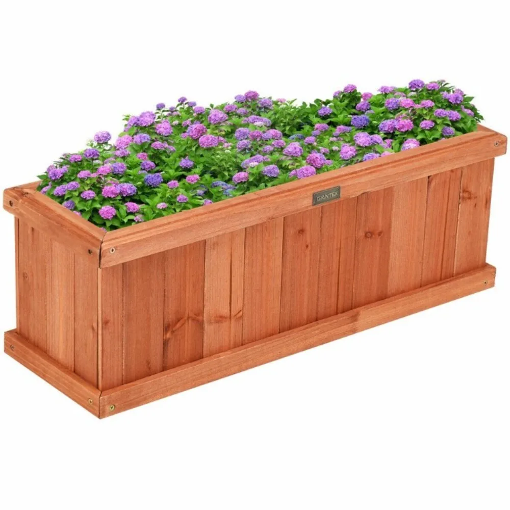 Wood Window Decorative Raised Planter Box Flowers Herbs Growing Plants Patio Bed
Wood Window Decorative Raised Planter Box Flowers Herbs Growing Plants Patio Bed