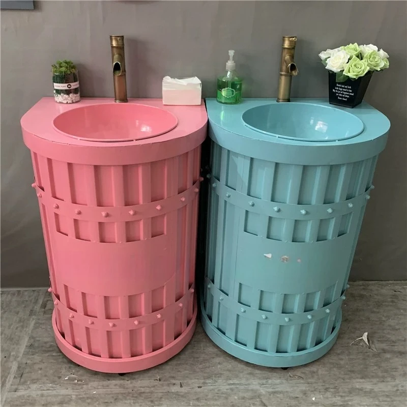Wrought iron industrial style washbasin personalized washbasin retro integrated floor-standing column type
Wrought iron industrial style washbasin personalized washbasin retro integrated floor-standing column type