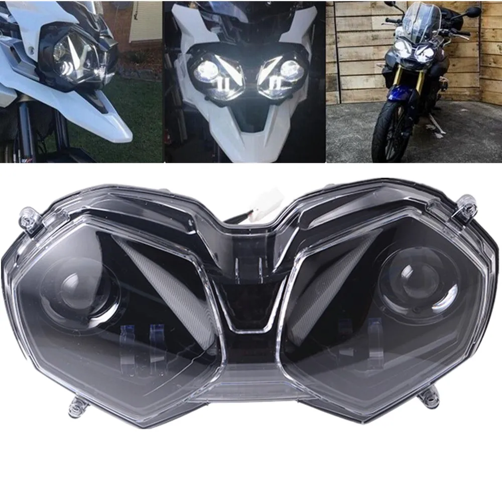 Motorcycle LED Headlight High Low Beam DRL Assembly For Triumph Tiger 800 XC 2010-2017 Accessories
Motorcycle LED Headlight High Low Beam DRL Assembly For Triumph Tiger 800 XC 2010-2017 Accessories