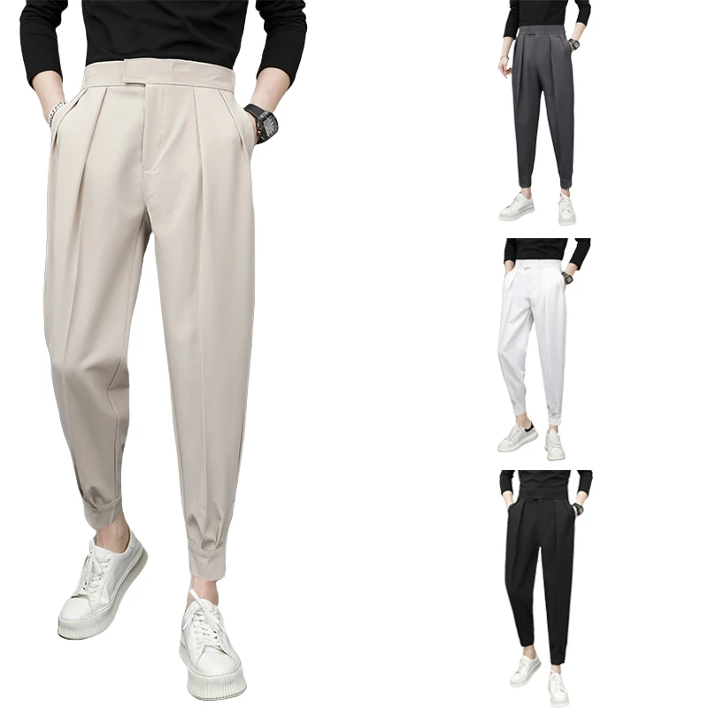 New 2025 Men's Slim Fit Casual Pure Color Business High Waist Naples West Pants Cross-Border Fashionable Straight Leg Trousers
New 2025 Men's Slim Fit Casual Pure Color Business High Waist Naples West Pants Cross-Border Fashionable Straight Leg Trousers