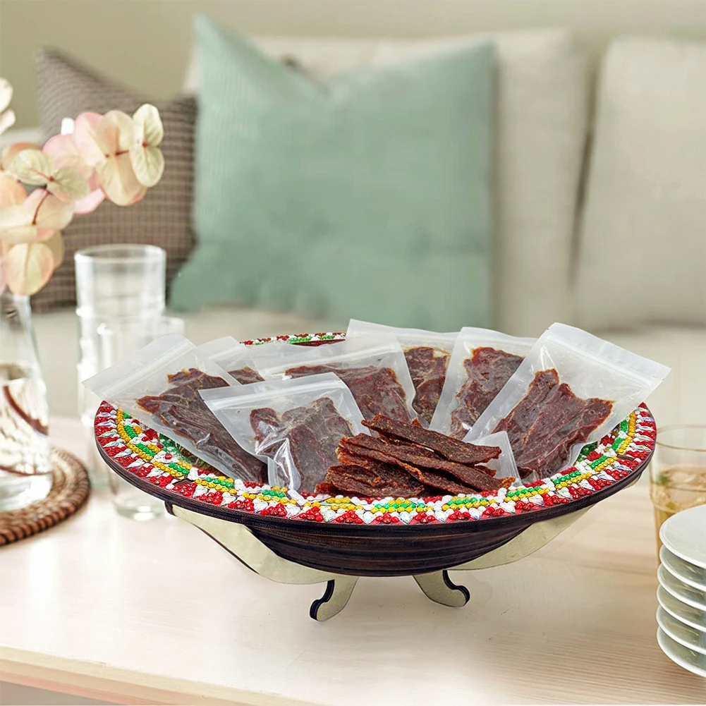 DIY Diamond Painted Wooden Dining Plate Decorative DIY Diamond Art Wooden Serving Tray Good for Parties Or Bed Food Tray
DIY Diamond Painted Wooden Dining Plate Decorative DIY Diamond Art Wooden Serving Tray Good for Parties Or Bed Food Tray