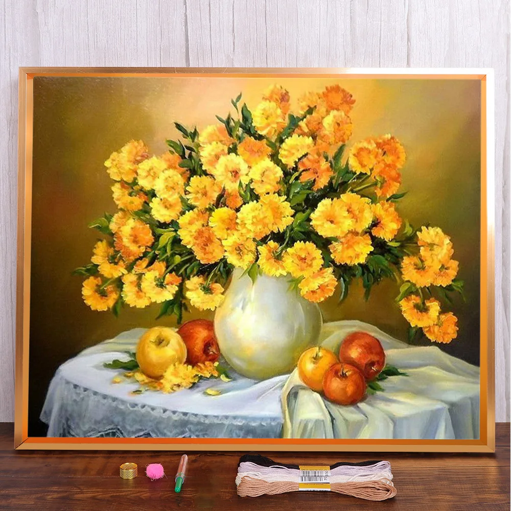 Still Life Flower Printed Cross-Stitch Patterns DIY Embroidery Handmade Handiwork Craft Knitting Sales Wholesale Home Decor
Still Life Flower Printed Cross-Stitch Patterns DIY Embroidery Handmade Handiwork Craft Knitting Sales Wholesale Home Decor