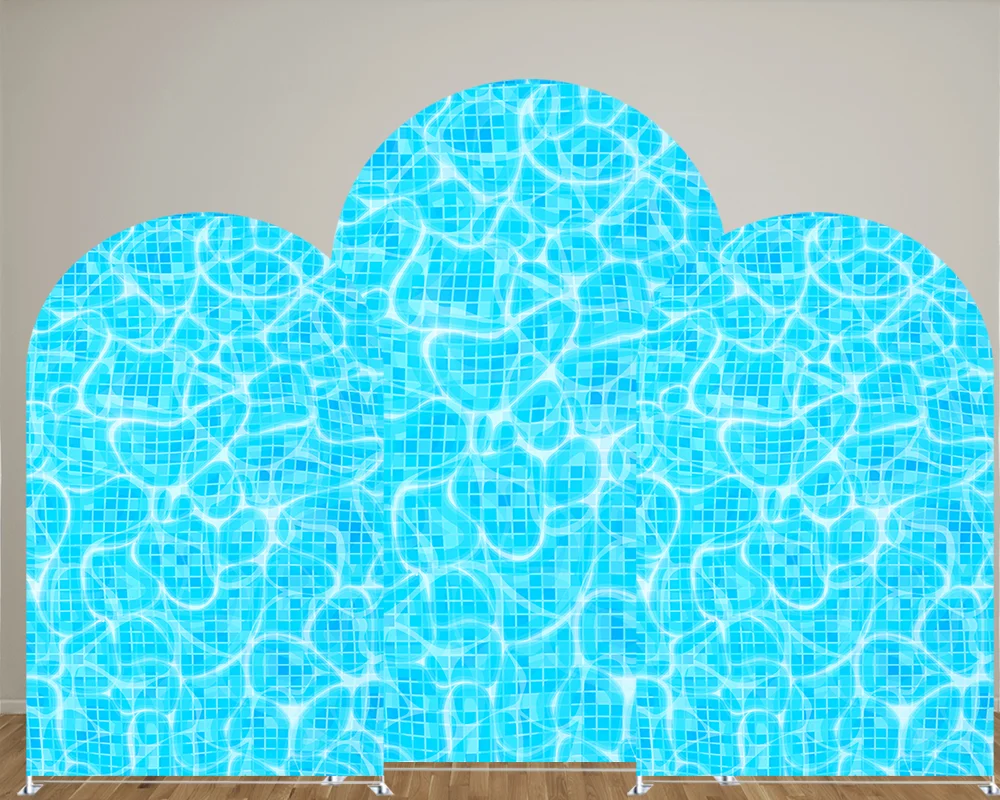 Blue Swimming Pool Party Theme Arch Backdrop Covers for Birthday Parties, Baby Shower Party and Wedding Decoration Props
Blue Swimming Pool Party Theme Arch Backdrop Covers for Birthday Parties, Baby Shower Party and Wedding Decoration Props