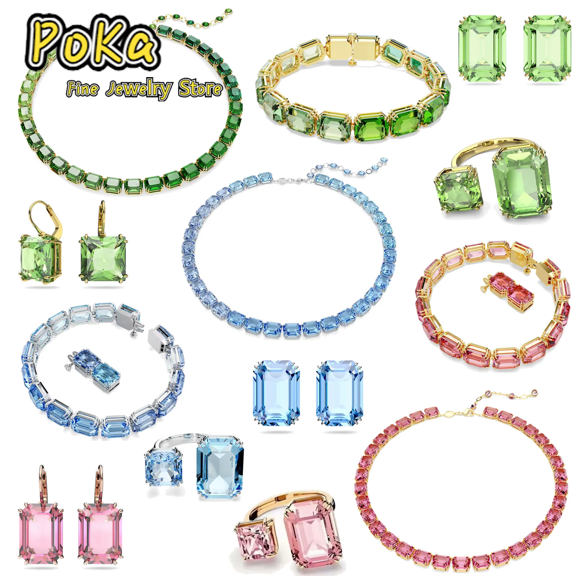 Original High Quality Jewelry Set Luxury Brand Crystal Exquisite Pendant Necklace Bracelet Gradient Crystal Party Gift for Women
Original High Quality Jewelry Set Luxury Brand Crystal Exquisite Pendant Necklace Bracelet Gradient Crystal Party Gift for Women