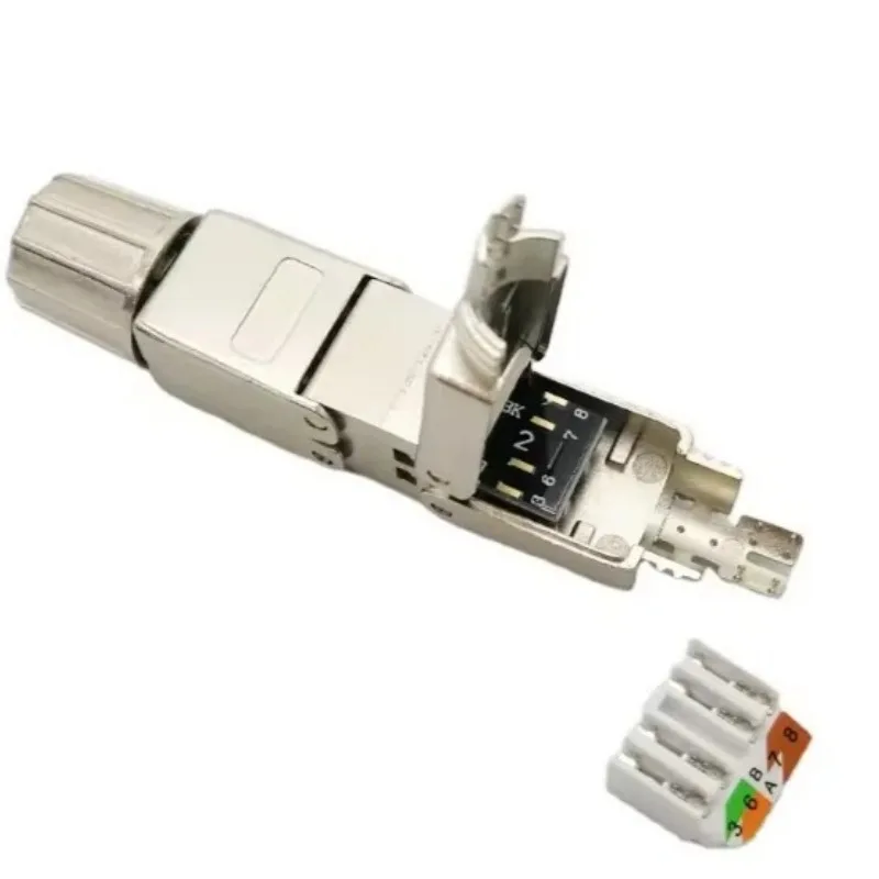 Tool-free Ethernet cable coupler, CAT6A extension adapter, shielded modular connector
Tool-free Ethernet cable coupler, CAT6A extension adapter, shielded modular connector