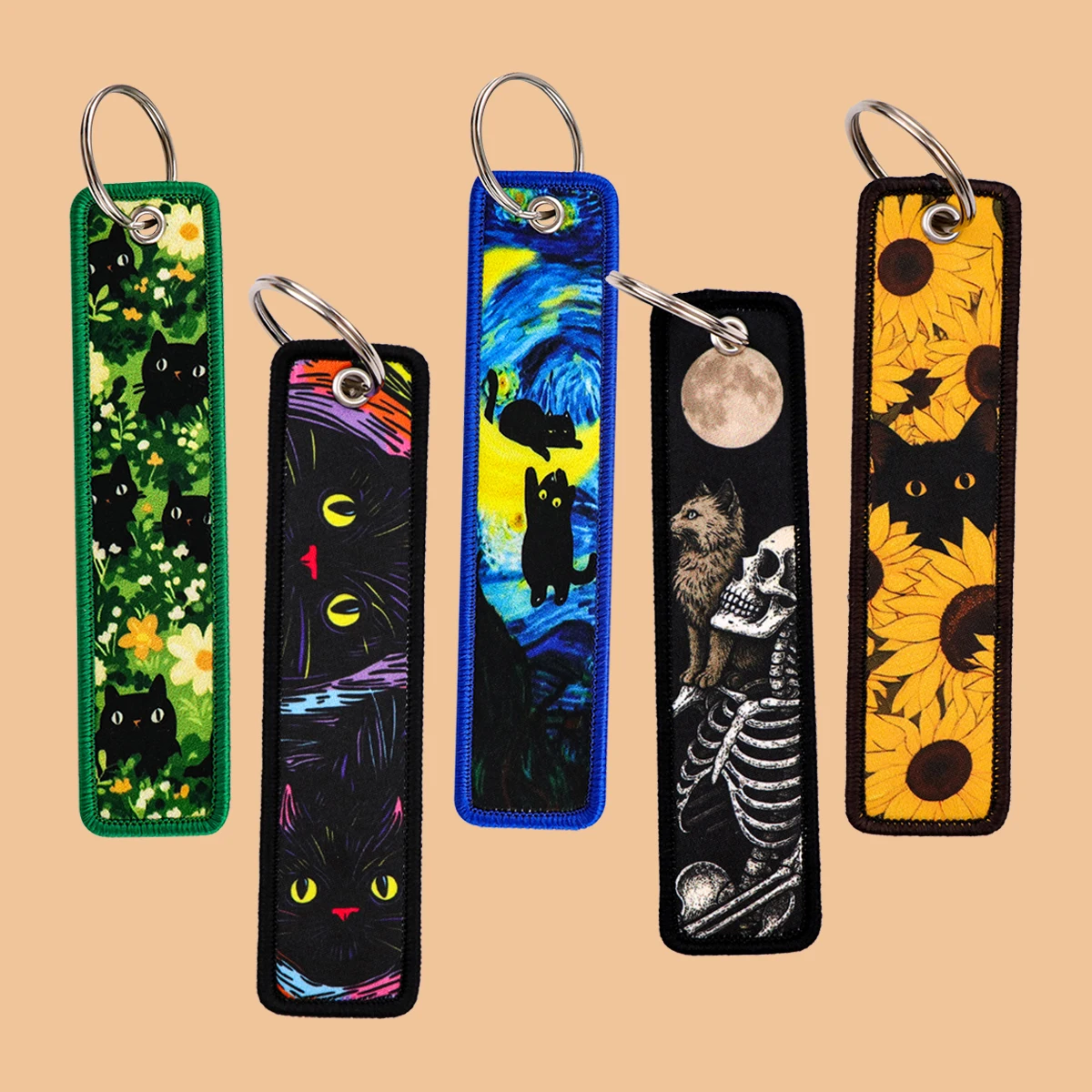 Cartoon Animals Black Cats Embroidered Key Cool Man KeyTag Keychain for Car Motorcycles Keyring Holder Jewelry Accessories Gifts
Cartoon Animals Black Cats Embroidered Key Cool Man KeyTag Keychain for Car Motorcycles Keyring Holder Jewelry Accessories Gifts