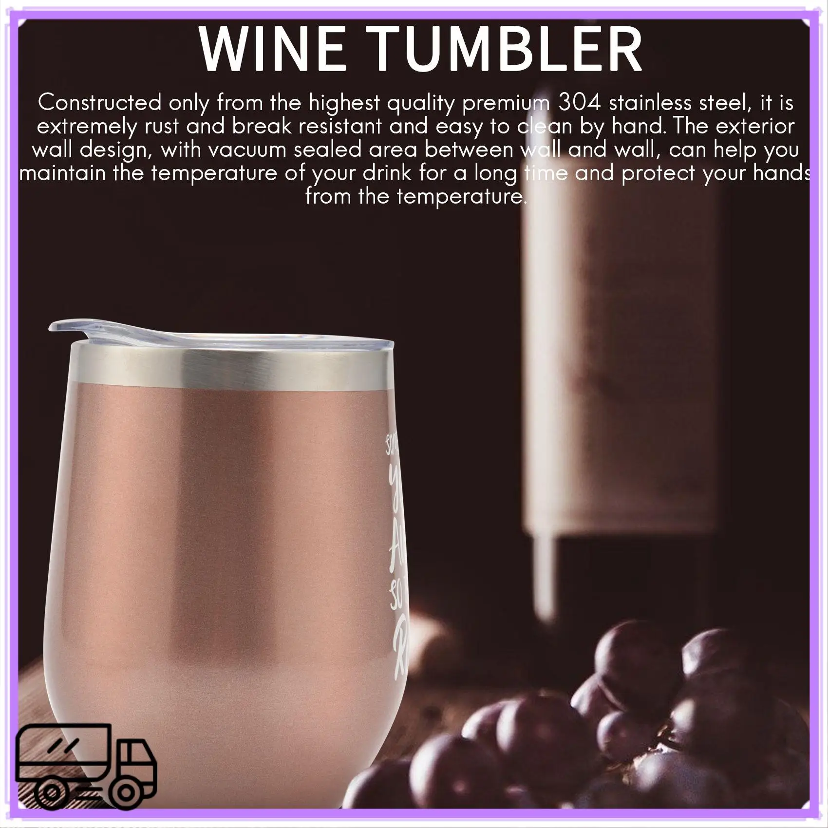High Quality 12 Oz Stainless Steel Wine Tumbler Set, Retirement Gifts For Women, Best Friend Gift For Women, You're Awesome
High Quality 12 Oz Stainless Steel Wine Tumbler Set, Retirement Gifts For Women, Best Friend Gift For Women, You're Awesome