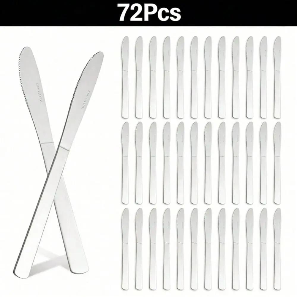 36 72Pcs Stainless Steel Cutlery Set Mirror Polished Knives Ergonomic Handles For Easter Brunch, Spring Dinner Party Romantic C
36 72Pcs Stainless Steel Cutlery Set Mirror Polished Knives Ergonomic Handles For Easter Brunch, Spring Dinner Party Romantic C