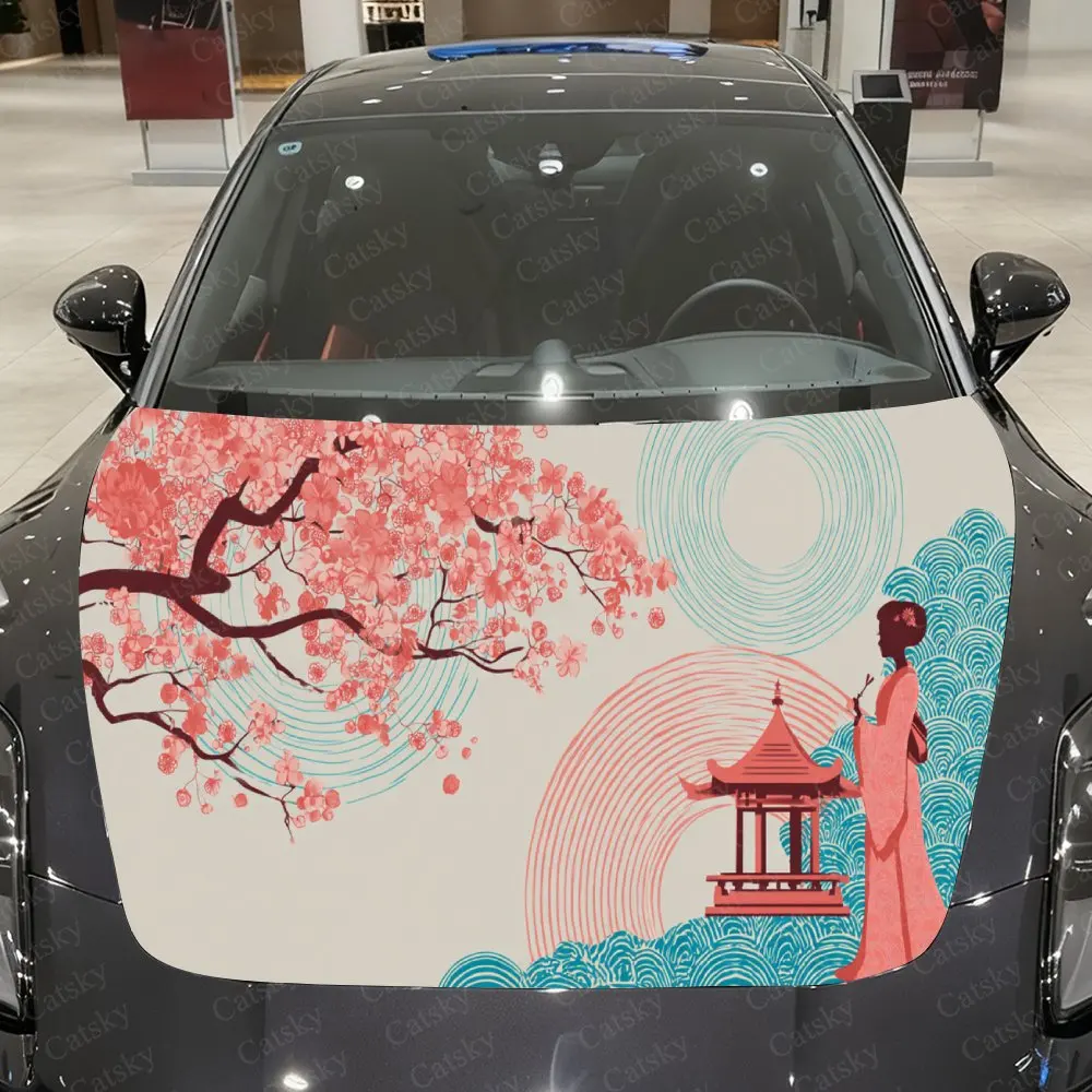 Japanese Style Geisha PVC Car Hood Wraps, Self-Adhesive Waterproof Car Bonnet Decal Sticker, Car Decoration Protection Stickers
Japanese Style Geisha PVC Car Hood Wraps, Self-Adhesive Waterproof Car Bonnet Decal Sticker, Car Decoration Protection Stickers