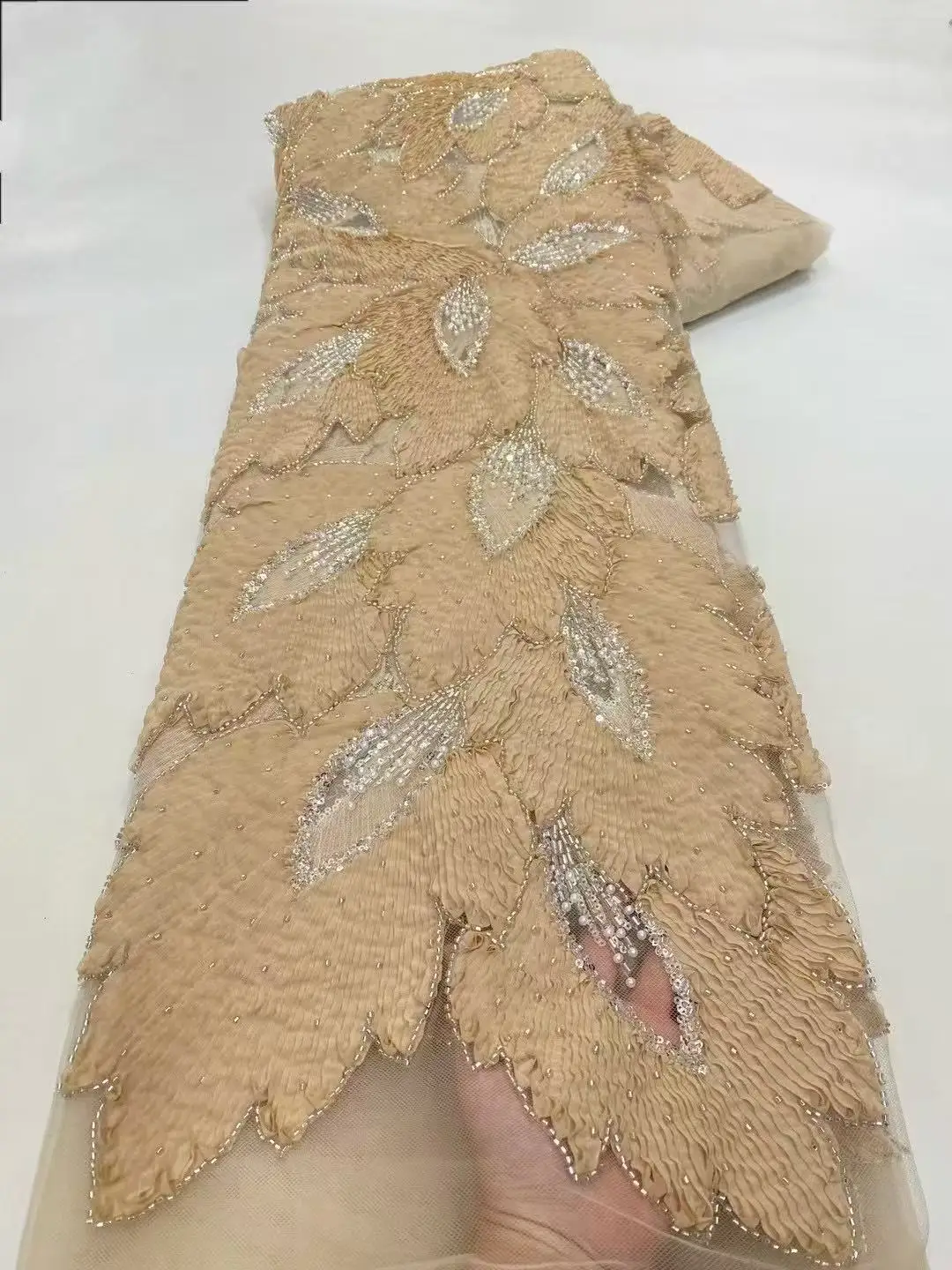 African 3d Sequins Beaded Lace Fabric for Groom Sewing, Nigerian Wedding, Bridal Embroidery, French Tulle, High Quality, Luxury
African 3d Sequins Beaded Lace Fabric for Groom Sewing, Nigerian Wedding, Bridal Embroidery, French Tulle, High Quality, Luxury