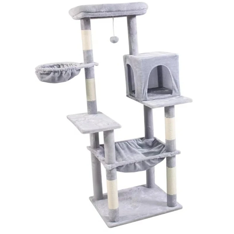 Cat Tree Multi-Level Tower with Cat Condo Cozy Perches Pet Play House Scratching Post Stable Cat Tower with Hanging Ball
Cat Tree Multi-Level Tower with Cat Condo Cozy Perches Pet Play House Scratching Post Stable Cat Tower with Hanging Ball