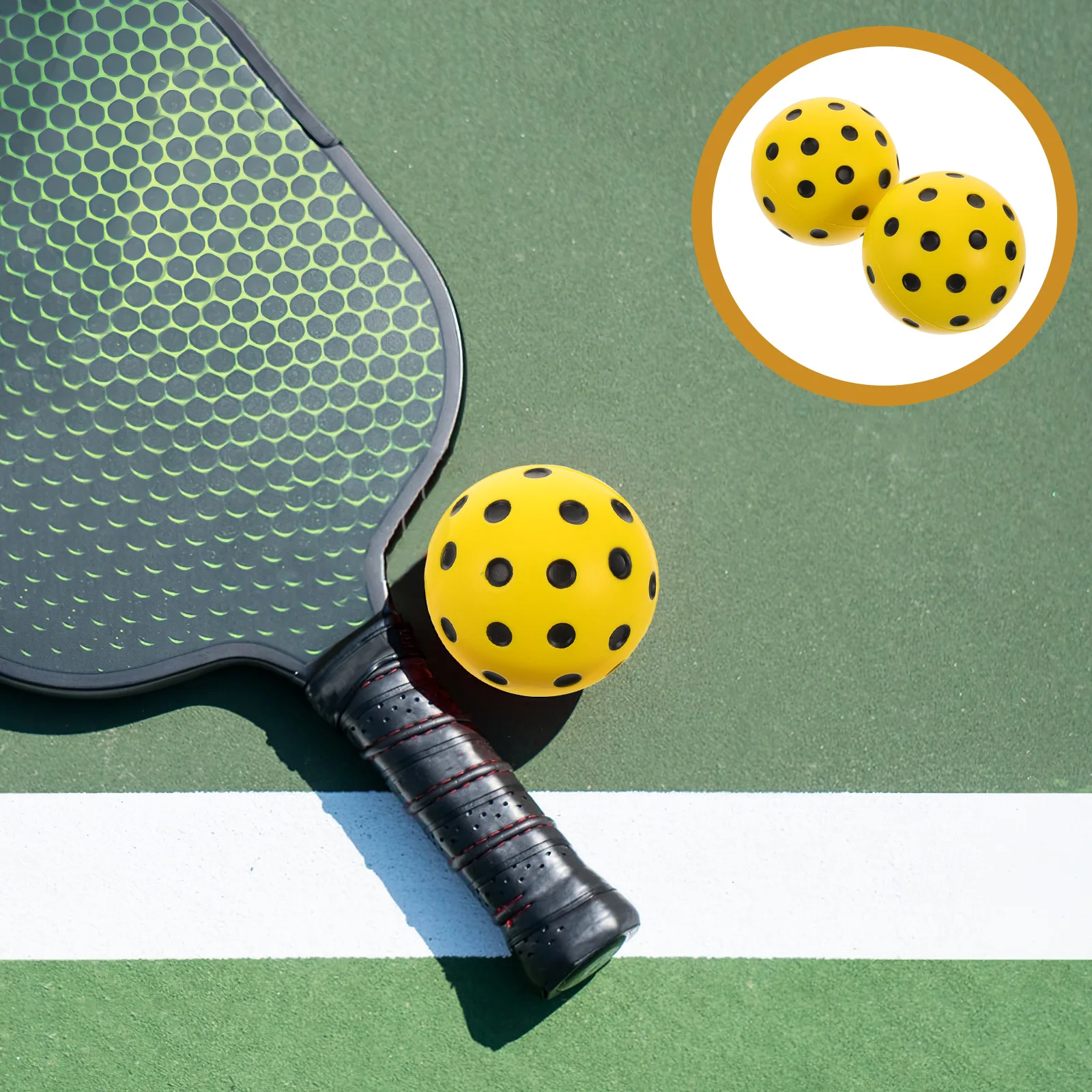 2pcs Silent Indoor Pickleball Balls Lightweight Low Noise Soft Training Ball For Quiet Practice At Home Schools Gyms Mini Green
2pcs Silent Indoor Pickleball Balls Lightweight Low Noise Soft Training Ball For Quiet Practice At Home Schools Gyms Mini Green